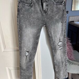Wonder Nation Charcoal Distressed Children’s Skinny Jeans